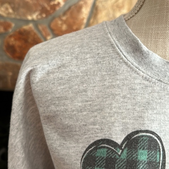 Women’s Handmade Lucky Sweatshirt Plus Size 2XL  Gray - Picture 3 of 10